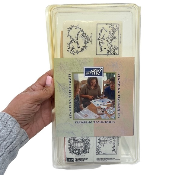 Never Used Stampin’ Up 1999 Feathered Friends Stamp Set Vintage - Picture 1 of 6